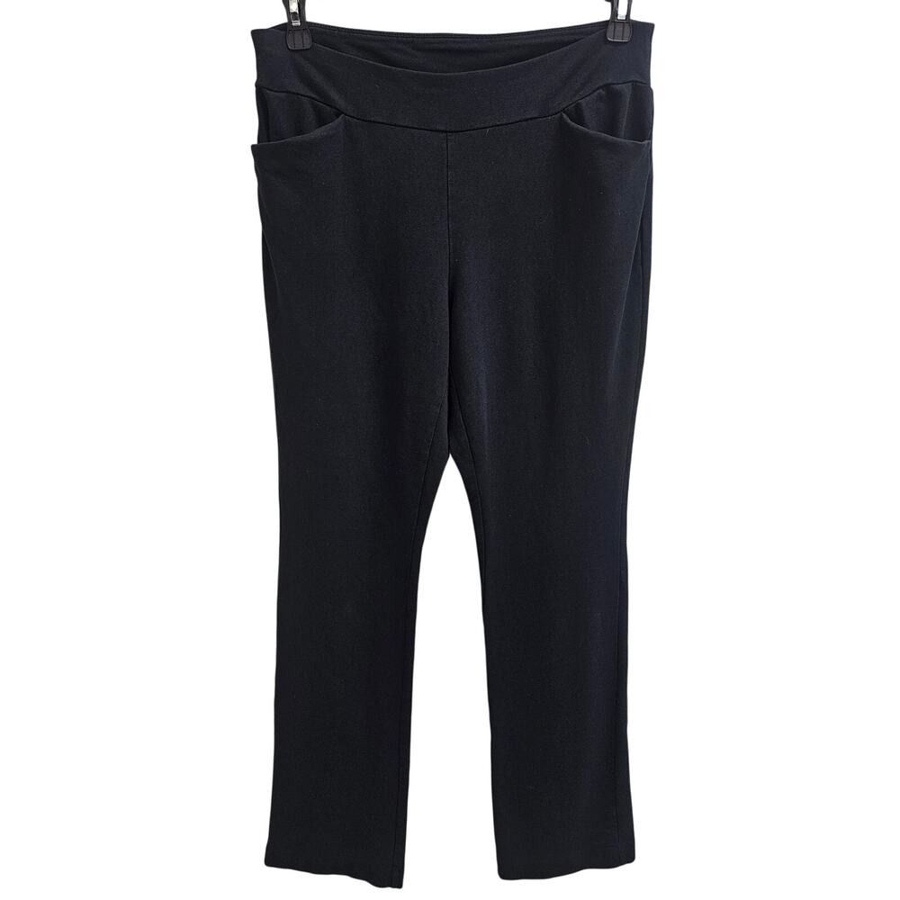 Pure Jill by J. Jill Black Affinity French Terry Straight Leg Pull-On Pants Sz M